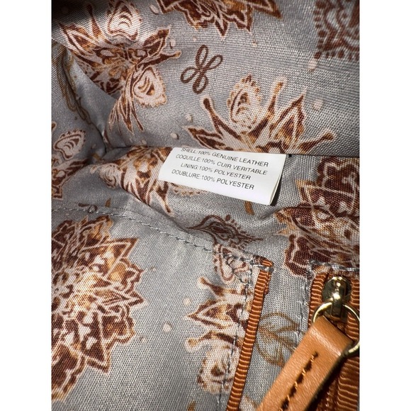 HOBO Purse Crossbody Bag Handbag Gray Leather Brushed Gold Top Handle Satchel - Picture 4 of 13